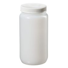 Thermo Scientific 2120-0005 Nalgene Large Wide-Mouth HDPE Bottles with Closure, 2 L - Natural (Case of 6)