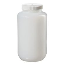 Thermo Scientific 2120-0010 Nalgene Large Wide-Mouth HDPE Bottles with Closure, 4 L - Natural (Case of 6)