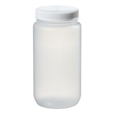 Thermo Scientific 2121-0005 Nalgene Large Wide-Mouth PPCO Bottles With Closure, 2 L - Natural (Case of 6)