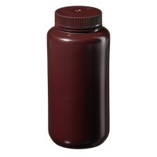 Thermo Scientific DS2185-0032 Nalgene Wide-Mouth Amber HDPE Economy Bottles with Closure, 1 L - Amber (Case of 24)