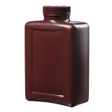 Thermo Scientific 2009-0064 Nalgene Rectangular Amber HDPE Bottles, 2 L - Amber (Case of 12)