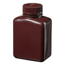 Thermo Scientific 2009-0008 Nalgene Rectangular Amber HDPE Bottles, 250 mL - Amber (Case of 72)