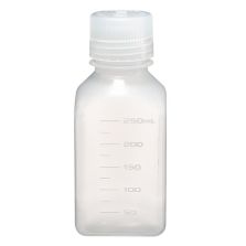 Thermo Scientific 2016-0250 Nalgene Square Narrow-Mouth PPCO Bottles with Closure, 250 mL - Translucent (Case of 72)