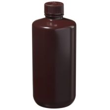 Thermo Scientific 2004-0016 Nalgene Narrow-Mouth Amber HDPE Lab Quality Bottles, 500 mL - Opaque Amber (Case of 48)