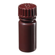 Thermo Scientific 2004-9125 Nalgene Narrow-Mouth Amber HDPE Lab Quality Bottles, 4 mL - Opaque Amber (Case of 72)