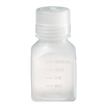 Thermo Scientific 312016-0125 Nalgene Square Natural PPCO Graduated Bottles with Closure: Bulk Pack, 125 mL - Translucent (Case of 250)