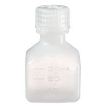Thermo Scientific 2018-0030 Nalgene Square Narrow-Mouth HDPE Bottles with Closure, 30 mL - Translucent (Case of 72)
