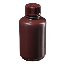 Thermo Scientific 2004-0004 Nalgene Narrow-Mouth Amber HDPE Lab Quality Bottles, 125 mL - Opaque Amber (Case of 72)