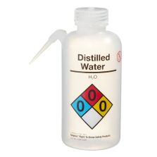 Thermo Scientific 2436-0505 Nalgene Vented Unitary Right-to-Know LDPE Wash Bottles, 500 mL - Translucent (Case of 24)