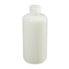 Thermo Scientific 2097-0016 Nalgene Fluorinated Narrow-Mouth HDPE Bottles with Closure, 500 mL - Translucent (Case of 48)