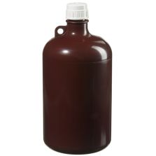Thermo Scientific 2204-0020 Nalgene Large Narrow-Mouth Amber Bottles, 8 L - Amber (Case of 6)