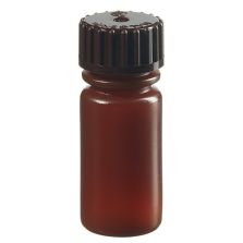 Thermo Scientific 312084-9125 Nalgene Translucent Amber HDPE Diagnostic Bottles with Closure: Bulk Pack, 4 mL - Translucent Amber (Case of 2000)