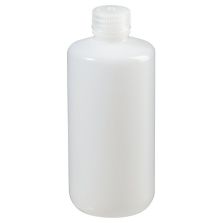 Thermo Scientific 312089-0016 Nalgene Narrow-Mouth Natural HDPE Packaging Bottles with Closure: Bulk Pack, 500 mL - Translucent (Case of 125)