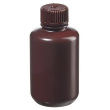 Thermo Scientific 312085-0004 Nalgene Narrow-Mouth Opaque Amber HDPE Packaging Bottles with Closure: Bulk Pack, 125 mL - Opaque Amber (Case of 500)