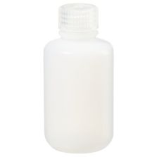 Thermo Scientific 312097-0004 Nalgene Narrow-Mouth Fluorinated HDPE Bottles with Closures, 125 mL - Translucent (Case of 500)