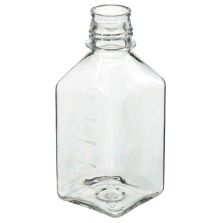 Thermo Scientific 342024-0500 Nalgene PETG Square Media Bottles without Closure: Sterile, Shrink-Wrapped Trays, 500 mL - Clear (Case of 40)