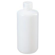 Thermo Scientific 382099-0500 Nalgene Certified Low Particulate Narrow-Mouth HDPE Bottles with Closure: Lab Pack, 500 mL - Natural (Case of 48)