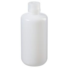 Thermo Scientific 382099-1000 Nalgene Certified Low Particulate Narrow-Mouth HDPE Bottles with Closure: Lab Pack, 1 L - Natural (Case of 24)
