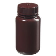 Thermo Scientific 312185-0004 Nalgene Wide-Mouth Opaque Amber HDPE Packaging Bottles with Closure: Bulk Pack, 125 mL - Opaque Amber (Case of 500)