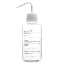 Thermo Scientific 2429-0501 Nalgene Right-to-Understand FEP Safety Wash Bottles with Globally Harmonized System (GHS) Labeling for Harsh Chemicals, 500 mL - Natural (Case of 4)