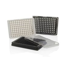 96 Black Plate, Non-Treated Coverglass Surface, No Lid, Non-Sterile, Pack of 5