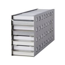 Thermo Scientific RSK17SD5 Shelf Kit for 17cf (320box) upright 5 inner door freers, consists of 4-2 inch box sliding drawer racks and 64 boxes with 100 cell dividers