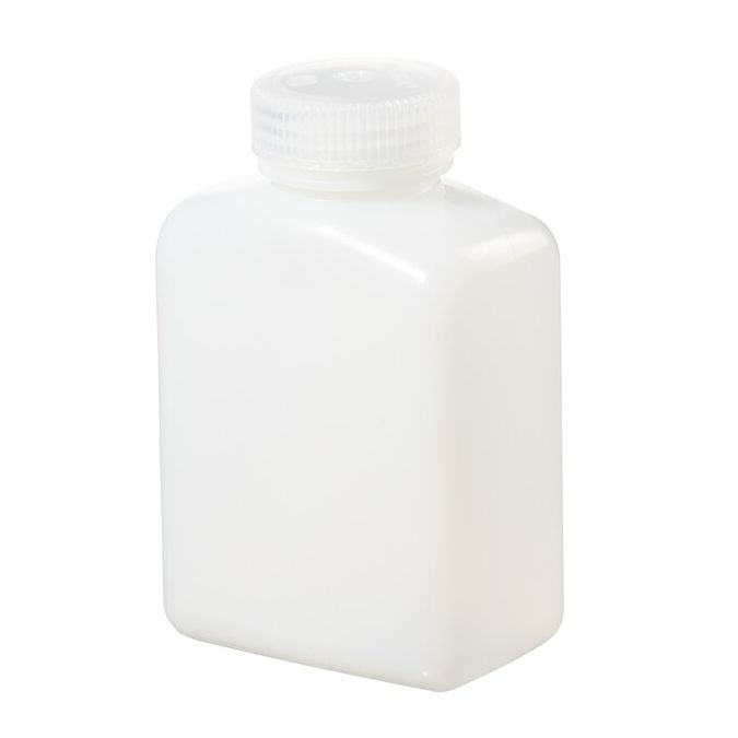 Thermo Scientific 312007-0016 Nalgene Rectangular HDPE Bottles with Closure: Bulk Pack, 500 mL - Natural (Case of 125)
