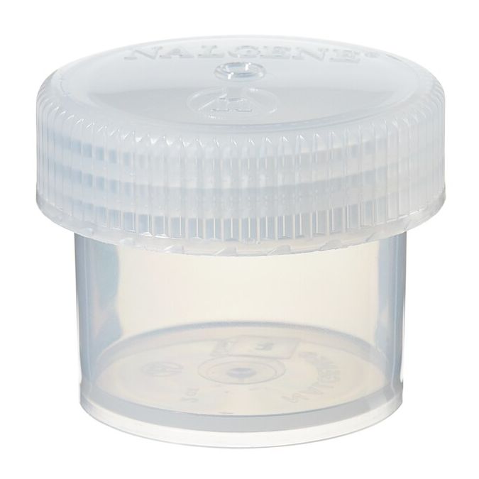 Thermo Scientific 2118-0002 Nalgene Wide-Mouth Straight-Sided PPCO Jars with Closure, 60 mL - Translucent (Case of 48)