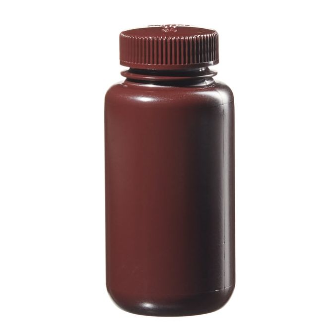 Thermo Scientific 2106-0008 Nalgene Wide-Mouth Lab Quality Amber HDPE Bottles, 250 mL - Amber (Case of 72)