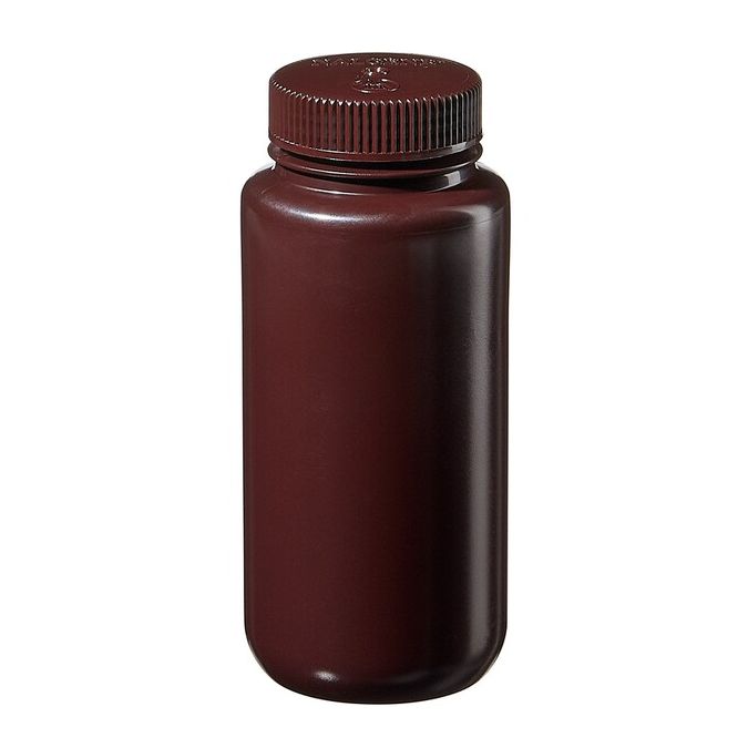 Thermo Scientific 2106-0016 Nalgene Wide-Mouth Lab Quality Amber HDPE Bottles, 500 mL - Amber (Case of 48)