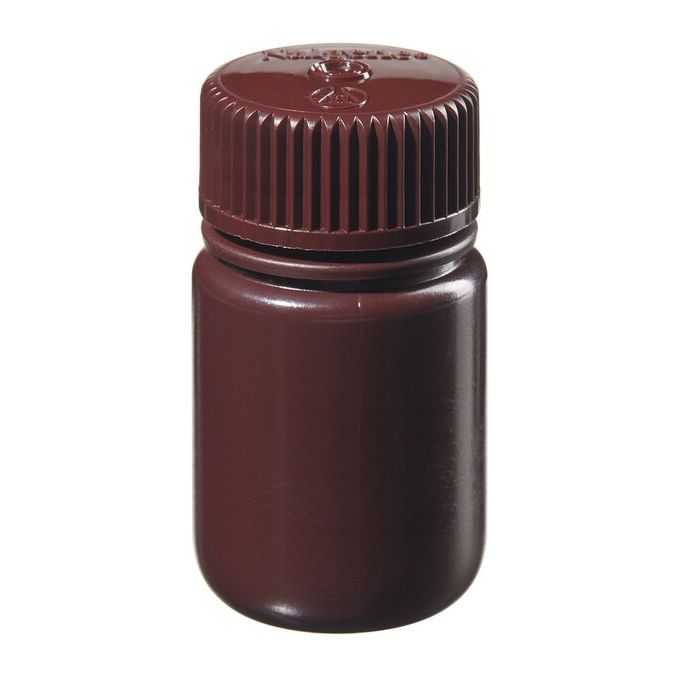 Thermo Scientific 312106-0001 Nalgene Wide-Mouth Opaque Amber HDPE Bottles with Closure: Bulk Pack, 30 mL - Opaque Amber (Case of 1000)