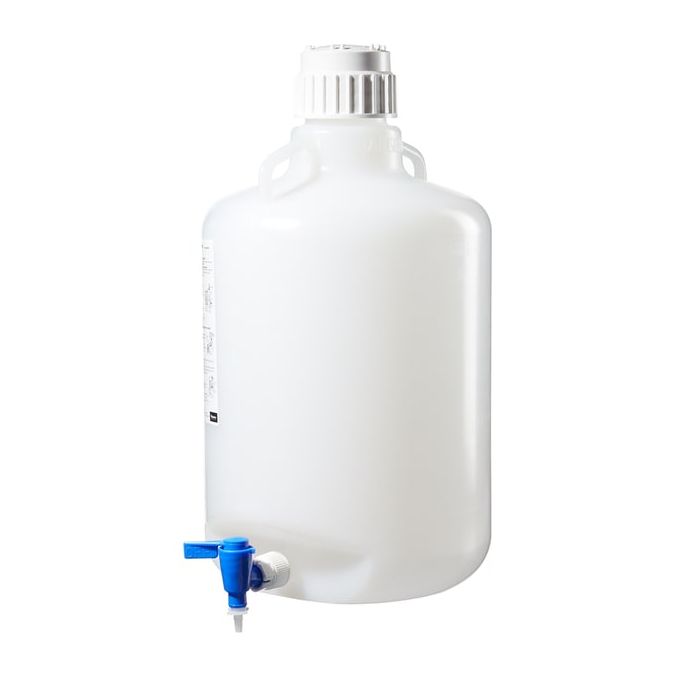 Thermo Scientific 2319-0050 Nalgene Polypropylene, Carboy with Spigot - 5.3 gal. / 20 L (4/Cs.)