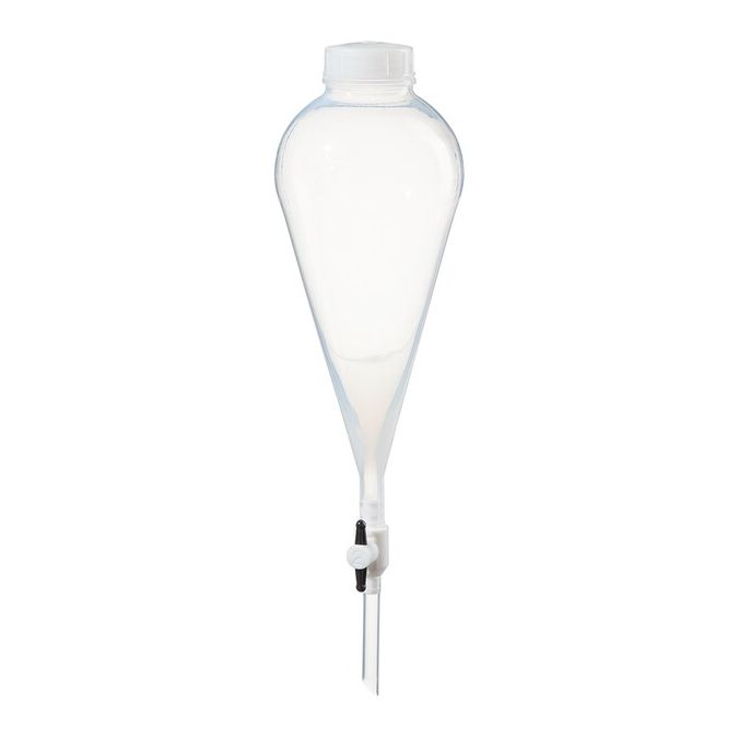 Nalgene Separatory Funnels made with Teflon fluoropolymer with Closure made with Tefzel