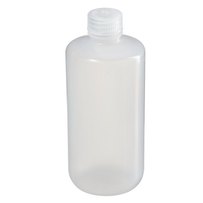 Thermo Scientific 312006-0016 Nalgene Boston Round Narrow-Mouth Natural PPCO Bottles With Closure: Bulk Pack, 500 mL - Natural (Case of 125)