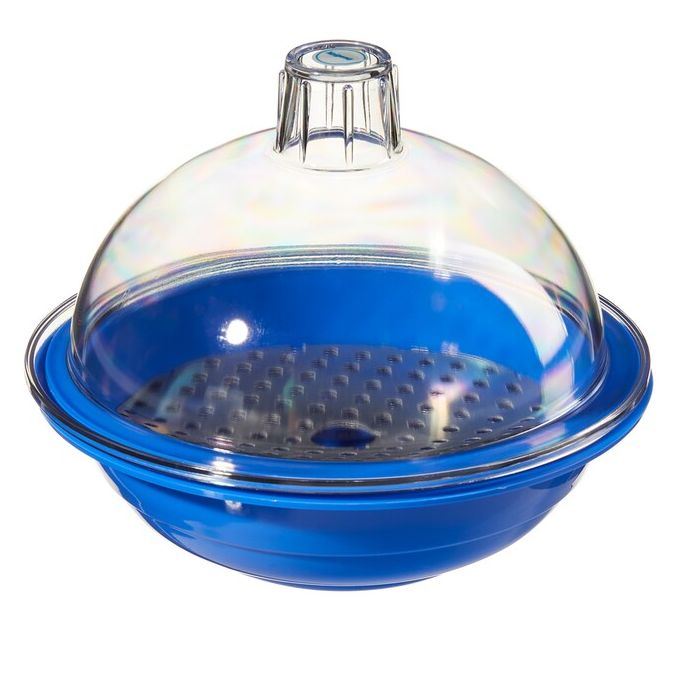 Nalgene Autoclavable Polypropylene Desiccators: Blue Body With Clear Polycarbonate Cover