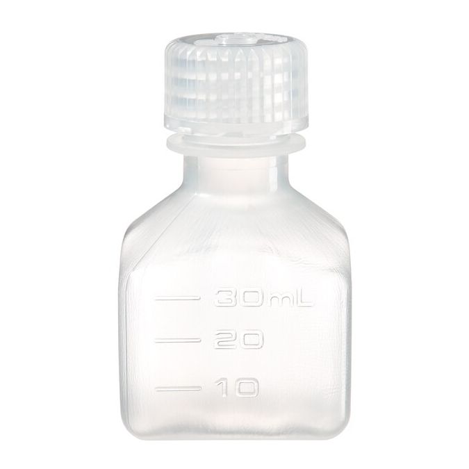 Thermo Scientific 2016-0030 Nalgene Square Narrow-Mouth PPCO Bottles with Closure, 30 mL - Translucent (Case of 72)