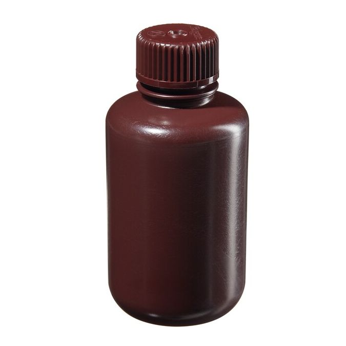 Thermo Scientific DS2085-0004 Nalgene Narrow-Mouth Amber HDPE Economy Bottles, 125 mL - Opaque Amber (Case of 72)