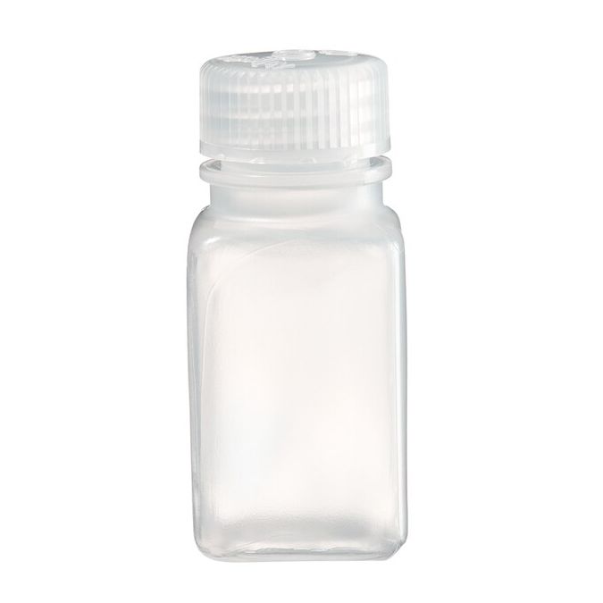 Thermo Scientific 2110-0002 Nalgene Square Wide-Mouth PPCO Bottles with Closure, 60 mL - Translucent (Case of 72)