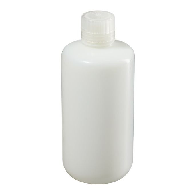 Thermo Scientific 2097-0032 Nalgene Fluorinated Narrow-Mouth HDPE Bottles with Closure, 1 L - (Case of 24)