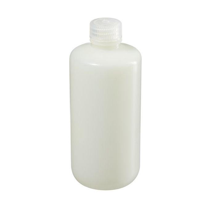 Thermo Scientific 2097-0016 Nalgene Fluorinated Narrow-Mouth HDPE Bottles with Closure, 500 mL - Translucent (Case of 48)