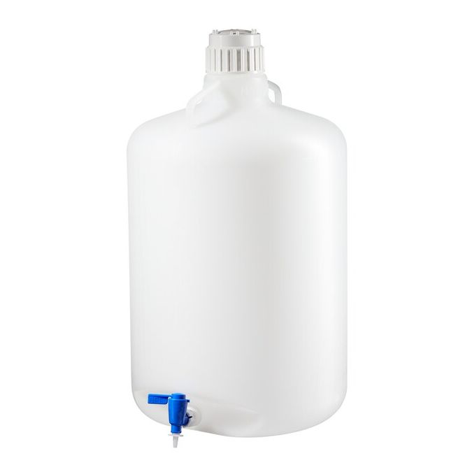 Thermo Scientific 2318-0130 Nalgene LDPE, Round Carboy with Spigot - 13 gal. / 50 L
