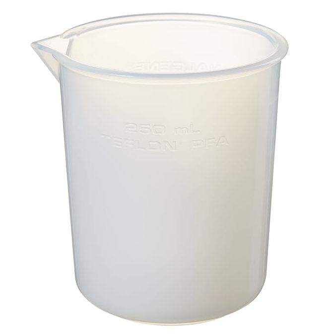 Nalgene Griffin Low-Form PFA Plastic Beakers, 250 mL - Natural translucent (Case of 6)