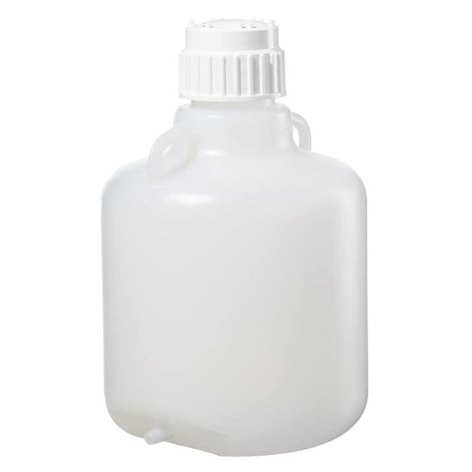 Thermo Scientific 2301-0020 Nalgene Polypropylene, Carboy with Bottom Tubulation - 2.6 gal. / 10 L (6/Cs.)