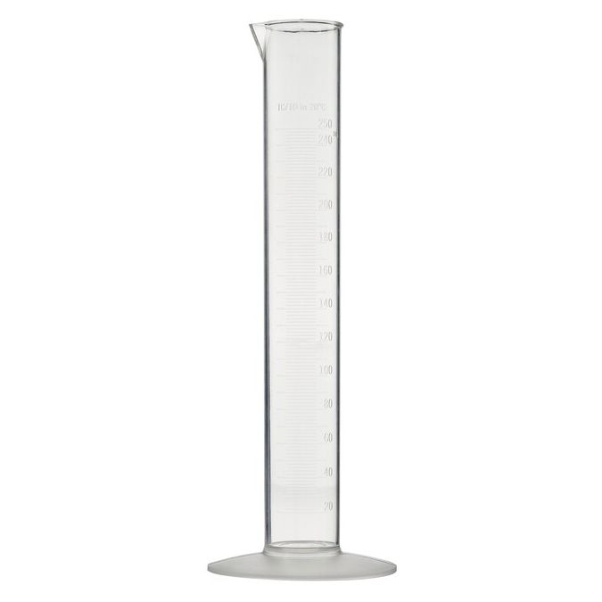 Thermo Scientific Nalgene PMP Economy Plastic Graduated Cylinders - 3665-0250 - 250 mL - PMP - 12/Cs