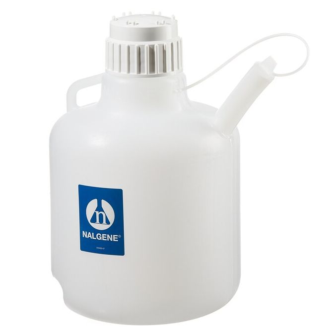 Thermo Scientific 2340-0020 Nalgene LDPE Safety Dispensing Jugs with Closure, 10 L - Translucent (Case of 4)