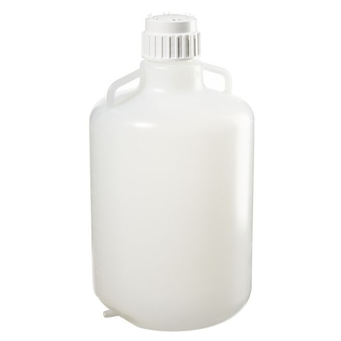Thermo Scientific 2301-0050 Nalgene Polypropylene, Carboy with Tubulation - 5.3 gal. / 20 L (4/Cs.)