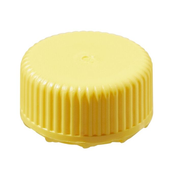 Thermo Scientific Nalgene PPCO Low-Profile Closures for Micro Packaging Vials - Sterile, Bulk Pack - Yellow - 11 mm - Case of 1000 - 342821-0112