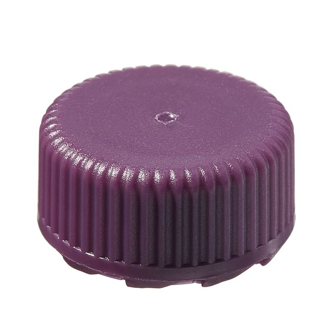 Thermo Scientific Nalgene PPCO Low-Profile Closures for Micro Packaging Vials - Sterile, Bulk Pack - Purple - 11 mm - Case of 1000 - 342821-0118