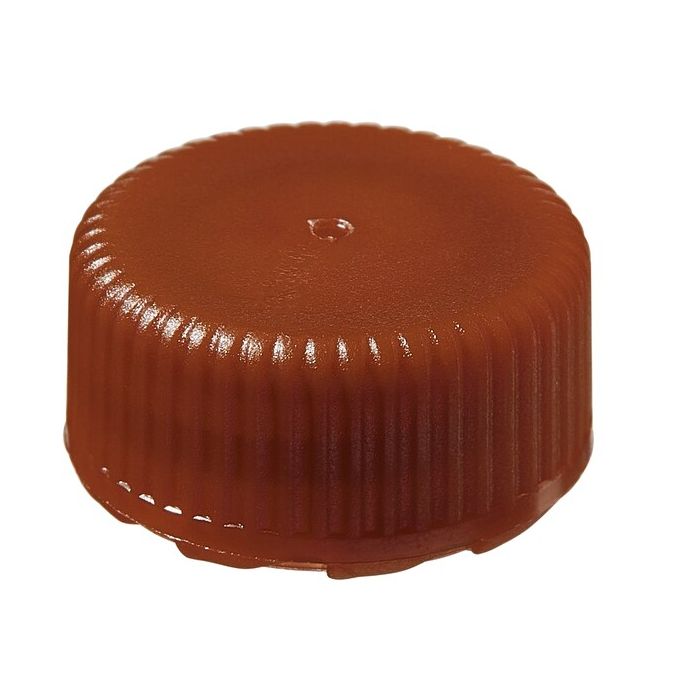 Thermo Scientific Nalgene PPCO Low-Profile Closures for Micro Packaging Vials - Nonsterile, Bulk Pack - Amber - 11 mm - Case of 1000 - 362821-1111