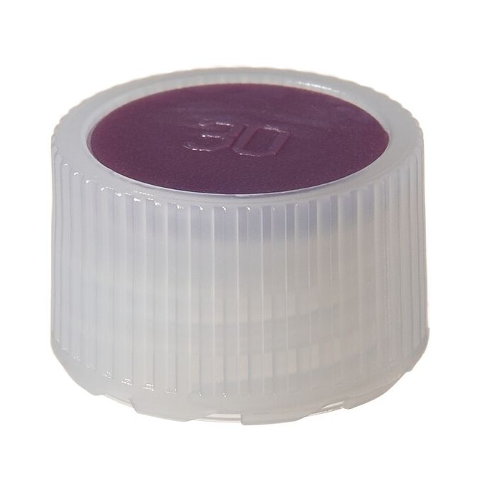 Thermo Scientific Nalgene HDPE High Profile Closures With Color Coders For Micro Packaging Vials - Sterile, Bulk Pack - Purple - 11 mm - Case of 1000 - 342830-0118